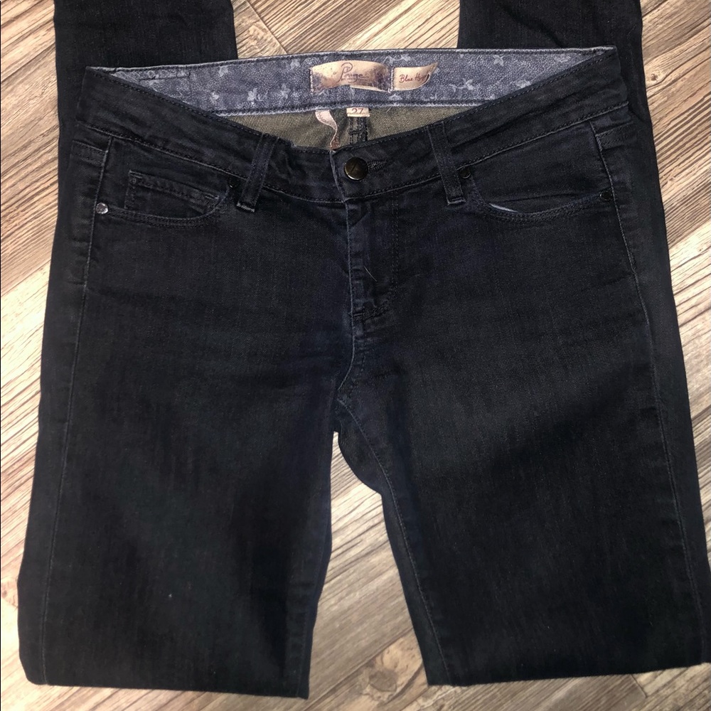 Paige Black Skinny Jeans size 27 blue heights -So Cute!!